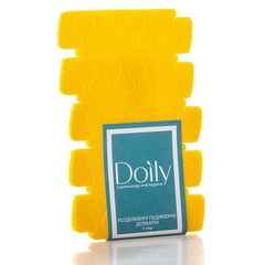 Розпірки педикюрні делікатні Doily 5 пар, жовті, призначення