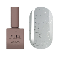 WEEX Velvet White Top No Wipe - матовий топ з точками, 11 мл, призначення