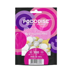 Сменные файлы на мягкой основе для педикюрного диска белые PODODISC STALEKS PRO M 100 грит (50 шт), Другой вариант: 1 упаковка, назначение