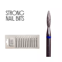Фреза алмазна STRONG NAIL BITS полум'я синє 0,21 мм SET 10шт, Інший варіант: SET (10 шт), призначення