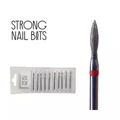Фреза алмазна STRONG NAIL BITS полум'я червоне 0,23 мм SET 10шт, Інший варіант: SET (10 шт), призначення