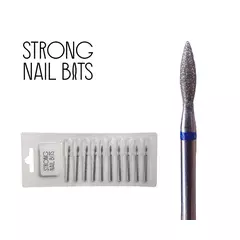 Фреза алмазна STRONG NAIL BITS полум'я синє 0,23 мм SET 10шт, Інший варіант: SET (10 шт), призначення