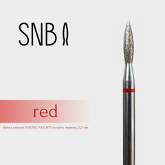 Фреза алмазна STRONG NAIL BITS полум'я червоне 0,21 мм, Інший варіант: 1 шт, призначення
