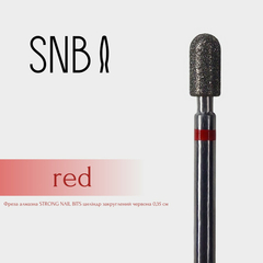 Фреза алмазна STRONG NAIL BITS циліндр закруглений червоний 0,35 мм, призначення