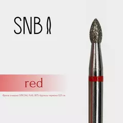 Фреза алмазная STRONG NAIL BITS почка красная 0,21 см, назначение