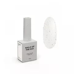 Гель-лак NAILSOFTHEDAY Let's special Coconut-006, 10 мл молочно-білий із золотою поталлю, призначення