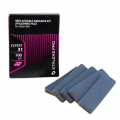 Набор сменных файлов для пилки короткие Staleks Expert 51, 180 грит, на пенной основе, 10 шт