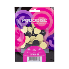 Сменные файлы на мягкой основе для педикюрного диска PODODISC STALEKS PRO M 80 грит (50 шт)