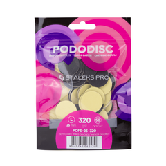 Сменные файлы на мягкой основе для педикюрного диска PODODISC STALEKS PRO L 320 грит (50 шт)