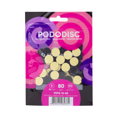 Сменные файлы на мягкой основе для педикюрного диска PODODISC STALEKS PRO S 80 грит (50 шт)