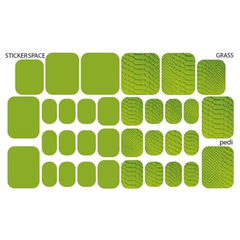 Стикеры Stickersspace на липкой основе для педикюра Grass pedi
