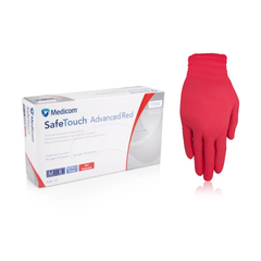 Рукавички нітрилові Medicom Red М (червоні), Розмір: M