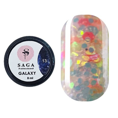 Гель Saga Professional Galaxy Glitter №13, 8 мл