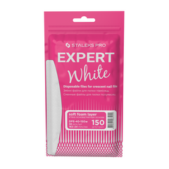 Сменные файлы белые для пилки полумесяц Staleks Expert 40 150 грит, 30 шт