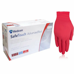 Рукавички нітрилові Medicom Red S (червоні), Розмір: S