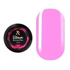 Гель витражный F.O.X Builder gel, Pink, 15 ml