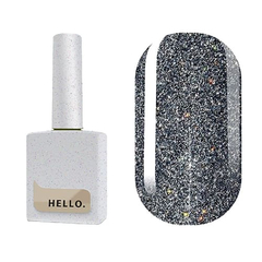 Гель-лак HELLO Starlight, серебряный светоотражающий, 15 мл