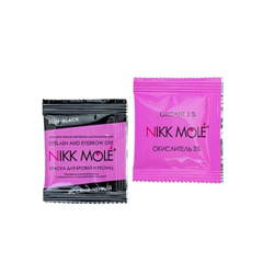 Краска для бровей и ресниц Nikk Mole, тон Иссиня-черный, саше