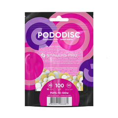 Сменные файлы белые на мягкой основе для педикюрного диска STALEKS PODODISC PRO XS 100 грит (50 шт)