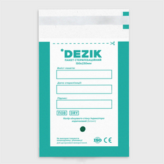 Крафт-пакеты Dezik прозрачные для паровой, воздушной стерилизации индикатор 4 кл, 150х230 мм, 100 шт