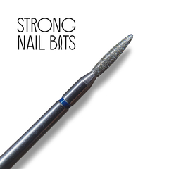 Фреза алмазная Strong nail bits PREMIUM пламя синяя, 0,18 мм SET, Другой вариант: SET (10 шт)