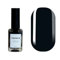 Лак для стемпинга VAKULA №2, черный, 12 мл