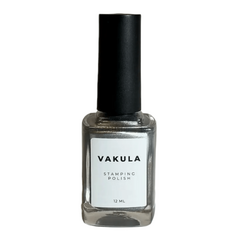 Лак для стемпинга VAKULA №3, серебро с шимером, 12 мл