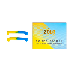 Компенсаторы ZOLA для ламинирования ресниц, желто-голубые, 1 пара
