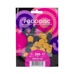 Сменные файлы на мягкой основе для педикюрного диска PODODISC STALEKS PRO S 320 грит (50 шт)