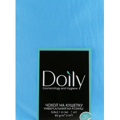 Чохол на кушетку з гумкою універсальний Doily 0,8/2,1 м, блакитний