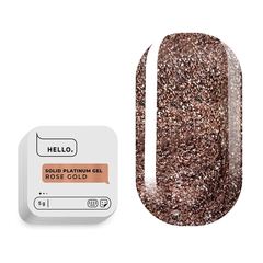 Гель-краска HEYLOVE Solid platinum gel Rose Gold, 5 г, Выбор оттенка: Rose Gold