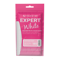 Сменные файлы белые для пилки полумесяц Staleks Expert 40 180 грит, 30 шт