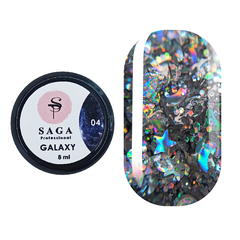 Гель Saga Professional Galaxy Glitter №4, 5 г