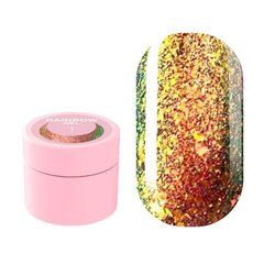 Гель-глиттер LUNA Rainbow Gel №1, 5 мл, Выбор оттенка: №1