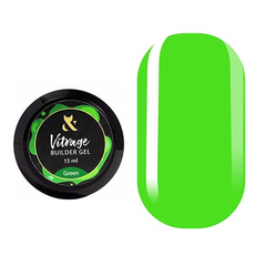 Гель витражный F.O.X Builder gel, Green, 15 ml
