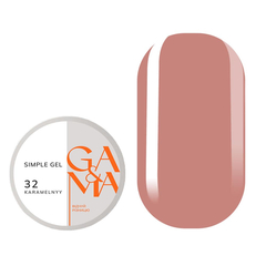 Гель GÉMELY ex GA&MA Simple gel №32 Karamelnyy, 15 мл, Вибір об'єму: 15 мл, Колір колекції: №32