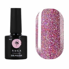 Гель-лак Saga Professional Fiery gel № 10 розовый светоотражающий, 9 мл