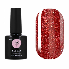 Гель-лак Saga Professional Fiery gel № 3 красный светоотражающий, 10 мл
