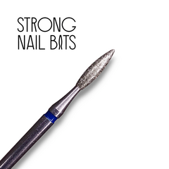 Фреза алмазная Strong nail bits PREMIUM пламя синяя, 0,20 см, Другой вариант: 1 шт