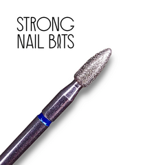 Фреза алмазная Strong nail bits PREMIUM пуля синяя, 0,25 см