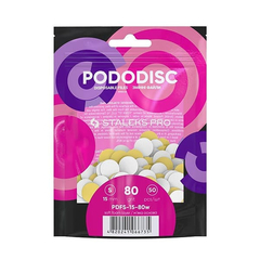 Сменные файлы на мягкой основе для педикюрного диска белые PODODISC STALEKS PRO S 80 грит (50 шт)