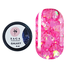 Гель Saga Professional Galaxy Glitter №11, 8 мл