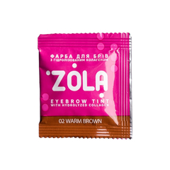 Краска для бровей ZOLA с коллагеном в саше Eyebrow Tint With Collagen 02, 5ml