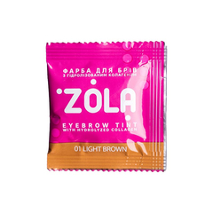 Краска для бровей ZOLA с коллагеном в саше Eyebrow Tint With Collagen 01, 5ml