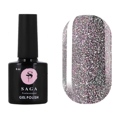Гель-лак Saga Professional Fiery gel № 5 шампань светоотражающий, 10 мл