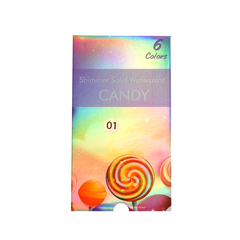 Акварельные краски с шиммером, 6 цветов SHIMMER SOLID WATERCOLOR, CANDY 01