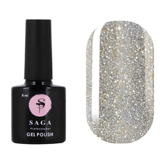 Гель-лак Saga Professional Fiery gel № 4 бежевый светоотражающий, 9 мл