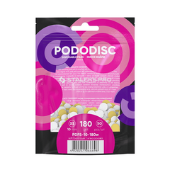 Сменные файлы белые на мягкой основе для педикюрного диска STALEKS PODODISC PRO XS 180 грит (50 шт)