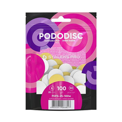 Сменные файлы на мягкой основе для педикюрного диска белые PODODISC STALEKS PRO L 100 грит (50 шт)