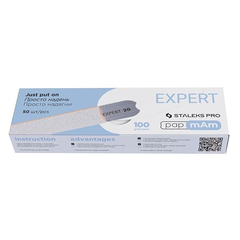 Сменные файлы белые papmAm Staleks Expert 22 100 грит, 50 шт